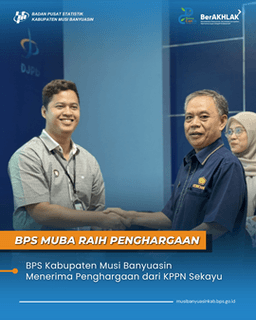 BPS Musi Banyuasin Regency Wins Award from KPPN Sekayu