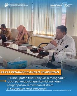 BPS Statistics Musi Banyuasin Regency attends poverty alleviation meeting